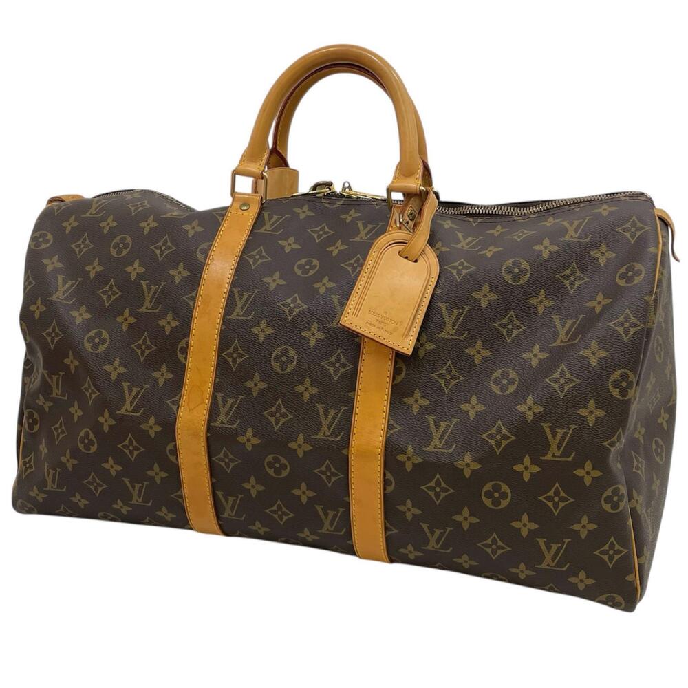 LOUIS VUITTON Keepall Boston Bag Travel Brown